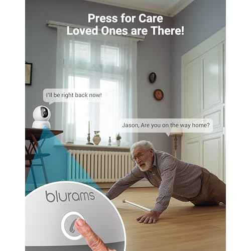 blurams 5G Indoor Camera, 2K Nanny Cam, 360¡Æ PTZ Pet Camera with Phone App, One-Touch Call, Color/IR Night Vision, Dual-Band Wi-Fi, Motion Tracking, Compatible with Alexa(2Pack)