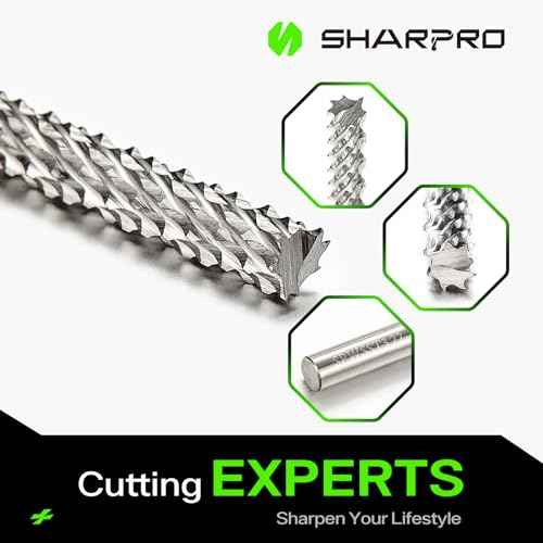 Tungsten Carbide Burr 1 8 Inch, Compatible with Dremel Cutting Bits, Metal Grinding Bits, Rotary Rasp for Drill, Plastic Cutting Tool, Wood Carving Bits, Side Cut Drill Bit£¨3 Pack£©