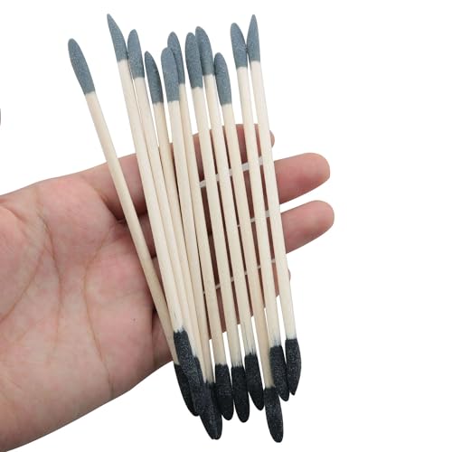 30PCS Double End Matchsticks Sanding Twigs Fine Detailing Polishing Sticks Sanding Sticks for Plastic Models Wood Hobby