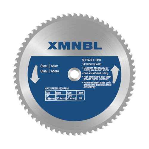14 Inch Metal Steel Cutting Saw Blade,Replacement for Evolution 14 Inch Chop Saw Blade for Evolution S14CPS,S15CPS,S355MCS,S355CPS,S380CPS|Metal Cutting Saw,66Teeth Mild Steel Cermet Blade