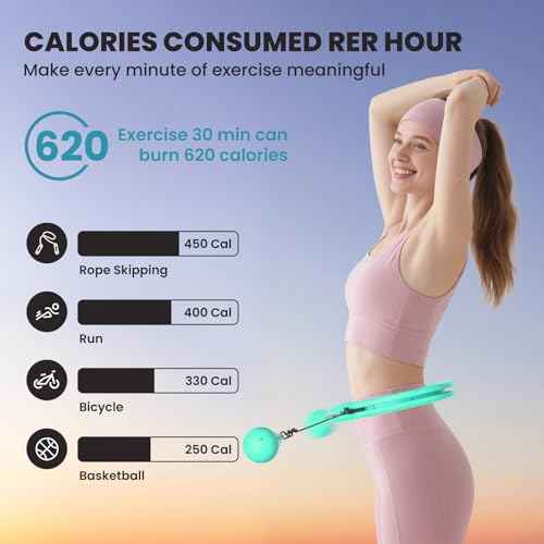Weighted Infinity Exercise Hoop - 64in 30 Links Smart Hoop for Adult Weight Loss, Plus Size Low-Impact Fitness Hoop for Beginners & Women?