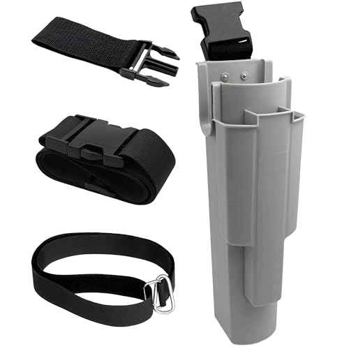 Window Cleaning Holster with Belt, Removable Side Bucket, Detachable Squeegee Holder Tool, Carry Multiple Tools on Waist, Ideal Cleaners Kit
