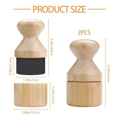 Cutting Board Oil Applicator with Lid, Wood Cutting Board Oil Brush, Wood Wax Applicator Brush for Butcher Blocks Spatulas Spoons Wooden Utensil (Beige)