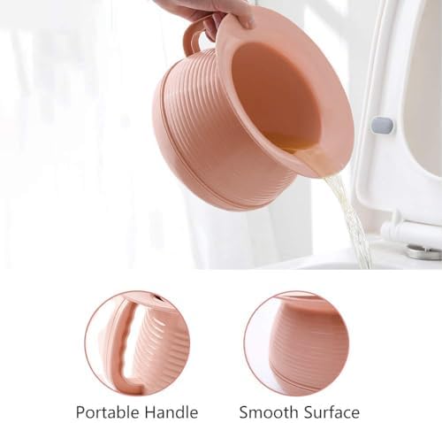 Chamber Pot Bedpan Urinal Bottle Urine Pots Potty Pee Bucket Bedside Urinal with Lids to Prevent Odors, Suitable for Kids, Women and Men (Pink)