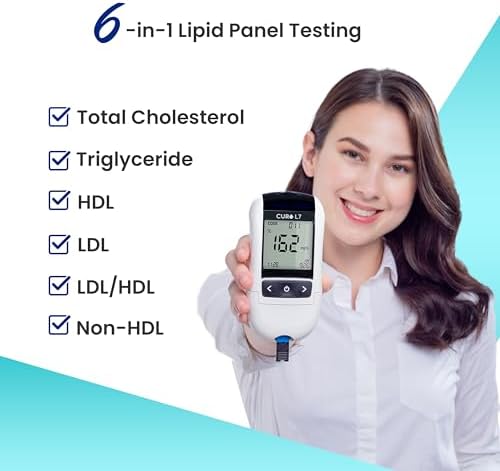 CURO L7 - Cholesterol Multi Test Strips : Included 10 Strips (Device in NOT Included) 10 Qty (TC, TG, HDL & LDL)