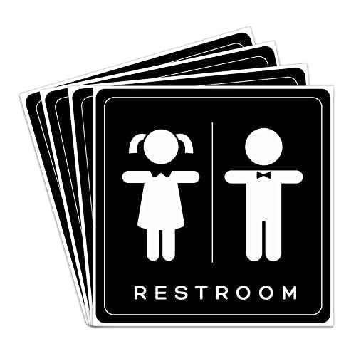 dealzEpic - BOYS and GIRLS Restroom Sign Stickers - Self Adhesive Peel and Stick Decals