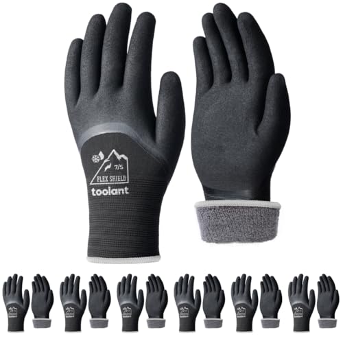 toolant Winter Work Gloves for Men & Women, 3/4 Waterproof Freezer Gloves with Thermal Insulated, Durable, Strong Grip