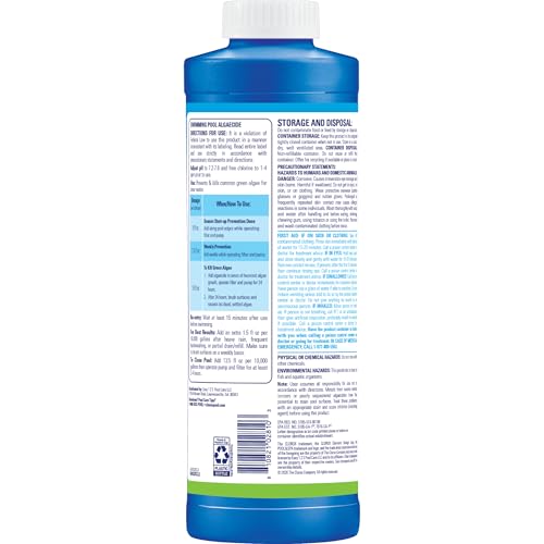 Clorox® Pool&Spa™ Swimming Pool Algaecide, Prevents and Treats Pool Algae, Non-Foaming, 1 Quart (Pack of 1)