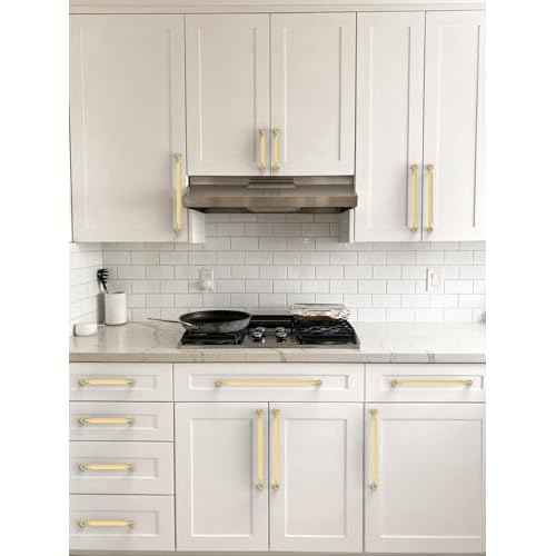 10 Pack Brushed Gold Cabinet Pulls 7.5 Inch(192mm) Kitchen Cabinet Handles Solid Zinc Alloy Cabinet Hardware Drawer Pulls