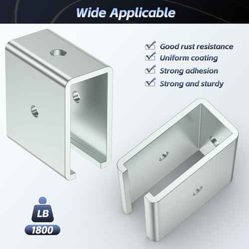 SKTREX Strut Channel Connector Extend Bracket Connection for 1-5/8" Wide and 1-5/8" Height Strut Channel (4 Count, Steel, Silver, Wall Mount)