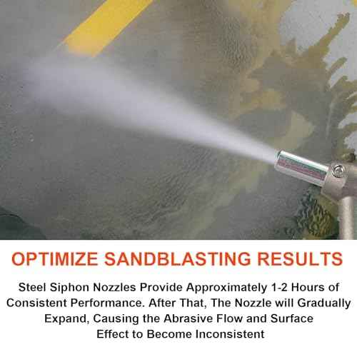 Medium Steel Nozzle Combo Pack Compatible with Siphon Sandblasting Guns, Siphon Sand Blast Gun Nozzle Tip Parts Enhance Sandblasting Power & Boost Efficiency, Providing a Superior Performance Upgrade