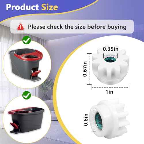 6 Pcs Spin Mop Cleaning Gears Parts, Replacement Gears for OCedar Mop Bucket, One Way Clutch Bearing Bucket Gear Sprockets Repair for O-Cedar Easywring Bucket System