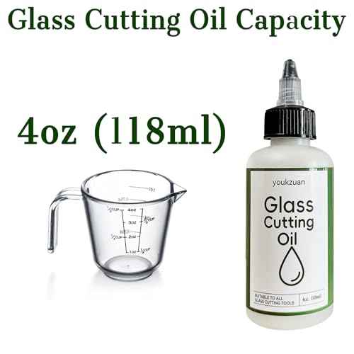 Glass Cutting Oil, 4 oz Suitable to All Glass Cutting Tools, Glass Cutter Oil for Stained Glass, Glass Bottles, Tile Cutter, Mosaic, and Mirrors