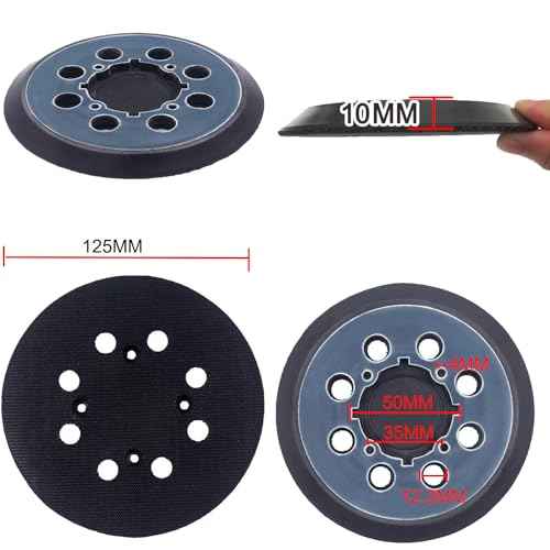 2 Pack Sander Pad for Dewalt, 5 inch 8 Hole Hook and Loop Replacement Orbital Sander Pad for DeWalt DWE6421 6421K DWE6423 6423K DCW210B