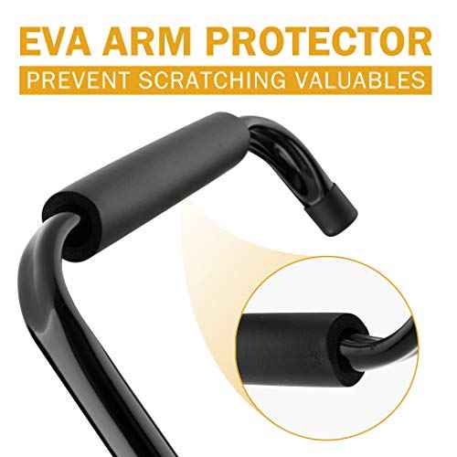 CARTMAN Heavy Duty 9" Storage Hooks Hangers with EVA Protector, Indoor Outdoor Wall Mount Garage Hangers & Organizer for Ladders, Tools, Bikes, 6PK