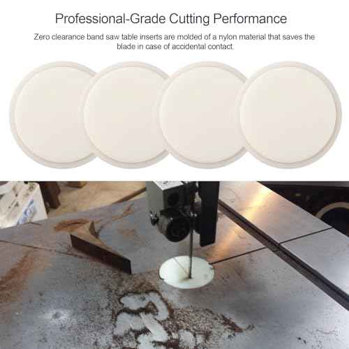 Zero Clearance Band Saw Table Insert Fit for Most Delta Bandsaw,Shopsmith and Many Other Brands,Bandsaw Stabilizer - Eliminate Tearout,Enhance Safety & Precision-4PACK