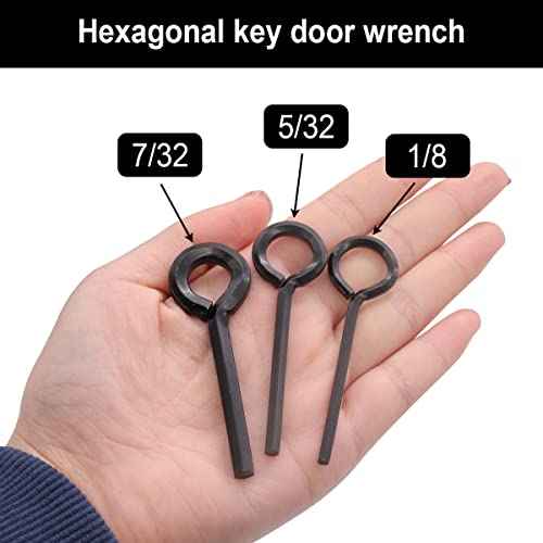 12PCS 5/32¡± Standard Hex Dogging Key with Full Loop£¨Black£©,Metal Wrench Door Key for Push Bar Panic Exit Devices