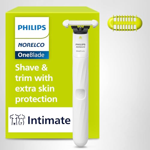 Philips Norelco OneBlade Intimate, Designed For Pubic Grooming, Trim & Shave With Extra Skin Protection, Model QP1924/70