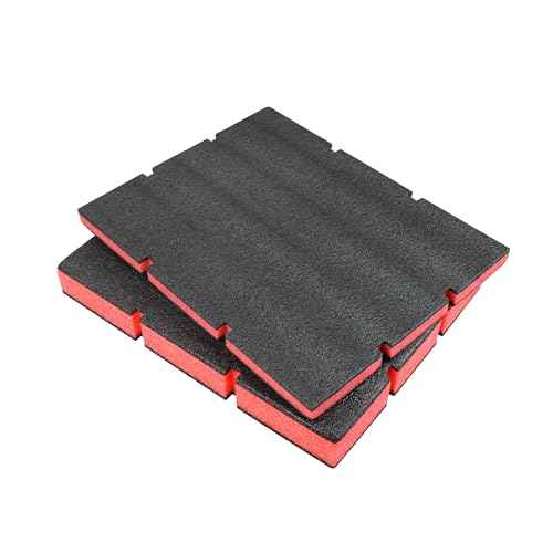 48-22-8452 Packout Foam Tool Organizer Inserts Compatible with Milwau-kee 48-22-8442 and 48-22-84432 Drawer Boxes,2 Pack Black/Red