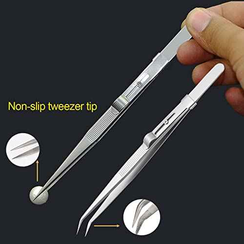 3 Pack Diamond Holder Pick Up Tool - Stainless Steel Tweezers with Diamond Claw and Stone Jewelry Grabber