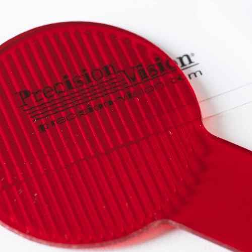 Combination Occluder, Black Occluder/Red Maddox Rod Occluder, Semi-Translucent Red Rigid Plastic