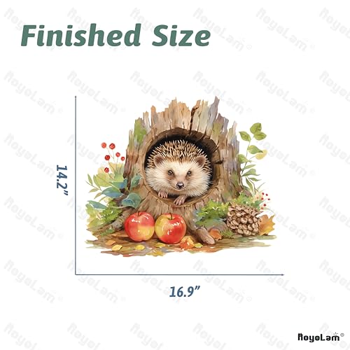 Cute Hedgehog in Tree Hole Wall Decal Nursery Animal Wall Sticker Removable Peel and Stick Wall Art Decor for Kid Baby Classroom Preschool Living Room Playroom Bedroom School