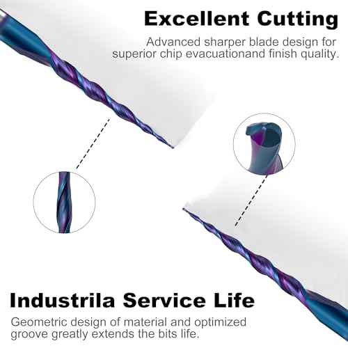 Spiral Tapered Ball Nose Spiral Router Bit for CNC, 3.6 Deg 1/32" Tip Dia, 3 Flute and 1-1/2 inch Cutting Length 1/4 inch Shank with NACO Coated Carbide End Mill for Wood 2D/3D Carving
