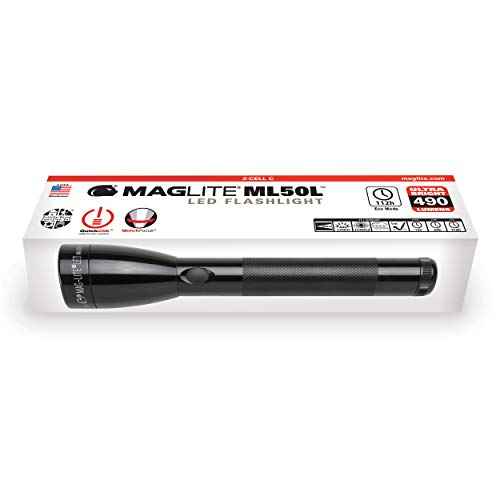 Maglite ML50L LED 2-Cell c Flashlight in Display Box, Gray