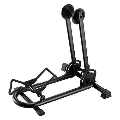Bike Floor Stand ? Foldable Bicycle Stand with Rubber Feet for Indoor Bike Storage ? Touchless Parking for a Mountain, Road, or BMX Bike