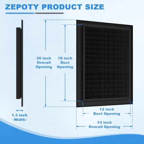 14" x 20" Aluminum Alloy Gable Vent - Never Rust, Heat Dissipation & Condensation Prevention, Ideal for Shed, Attic, Wall, Door & Shipping Container - Vent Opening: 12" x 18"