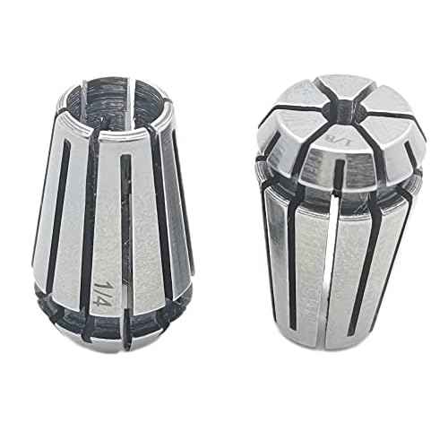 Er11 Collet Set, 1/8" and 1/4 inch Router Collet Chuck for CNC Engraving Machine & Milling Lathe Tool (ER11 1/4 1/8 inch£©