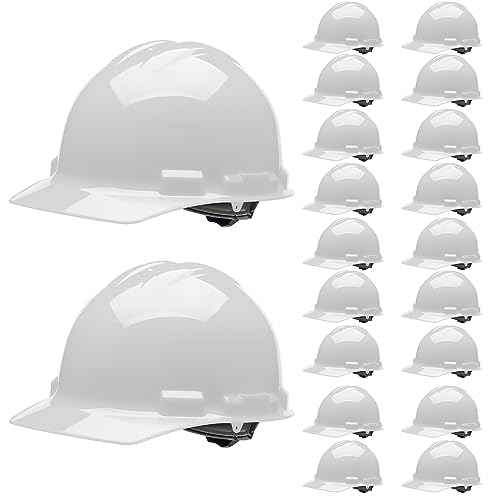 Malta Dynamics Hard Hat ? Cap-Style Construction and Safety Hard Hats for Men and Women, 4 Pt. Hard Hat Suspension System, OSHA & ANSI Compliant, Made in The USA (2 Pack, White)