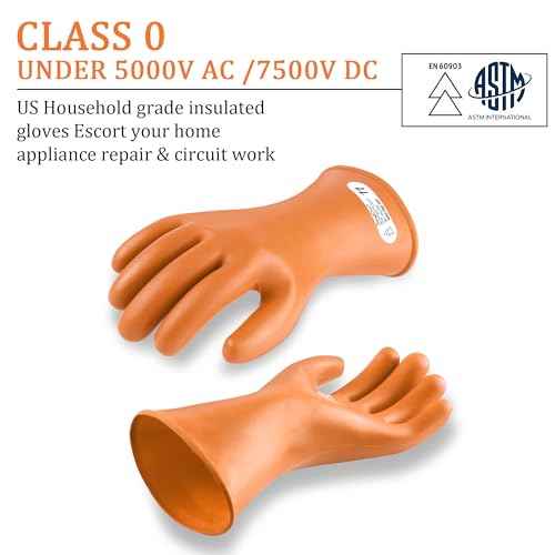 Natural Rubber Gloves High Voltage Electrical Insulating Linesmen's Gloves with Double-Layer