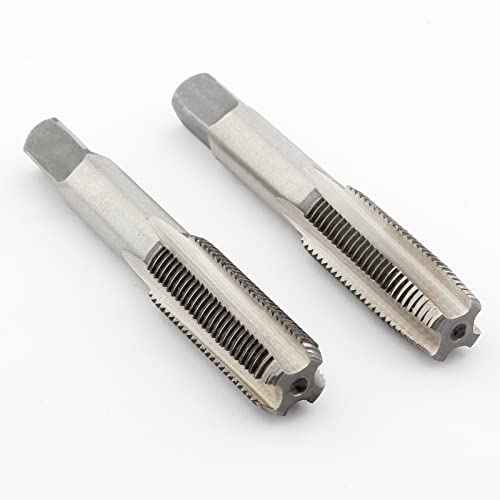2pcs M10x1.25 Tap, M10 Metric Thread Tap Right Hand Thread Tapping Tool, HSS Thread Milling Taps (M10 x 1.25, Taper & Plug Tap)