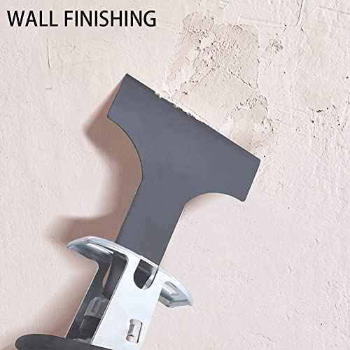 4PCS Reciprocating Saw Scraper Blade, High Carbon Steel Tile Cleaning Tools for Removing Tile Grout Glue Gaps Adhesives, Wall Cleaning, Metal derusting (Black)
