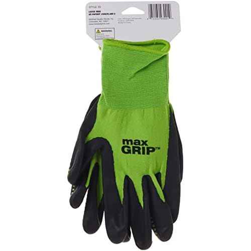 Midwest Gloves & Gear 93P06-SM-AZ-6 Max Grip, 6pr Pack, Ladies Green, Small