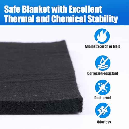 2Pack 10MM Thick 20x20 Inch Fireproof Welding Blanket, Pad Fire Resistant Carbon Felt Cloth Flame Retardant Fabric Protector Pad for Soldering Firepit Smoker