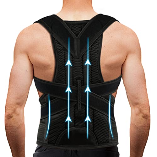 Back Brace Posture Corrector for Women Men -Adjustable and Breathable Support Scoliosis for Waist - Improve Back Posture for Body Correction and Lumbar Support L(33"-37")