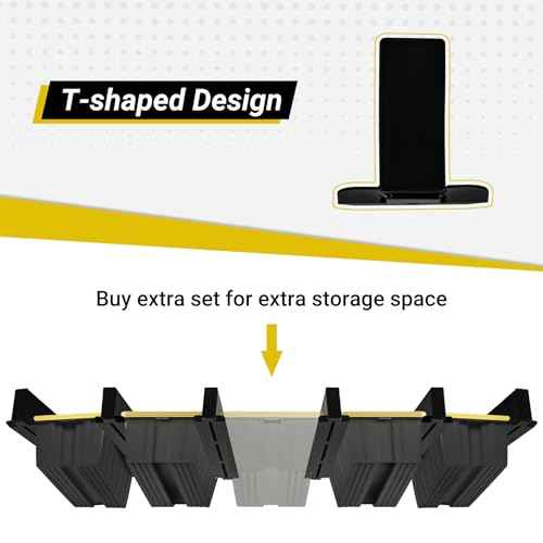 5-bin Overhead Garage Storage Rack, Heavy Duty Ceiling Storage Racks, Powder Coated Tote Storage Rack for Garages, Sheds, Storerooms (6 PCS, for 5 Bins)