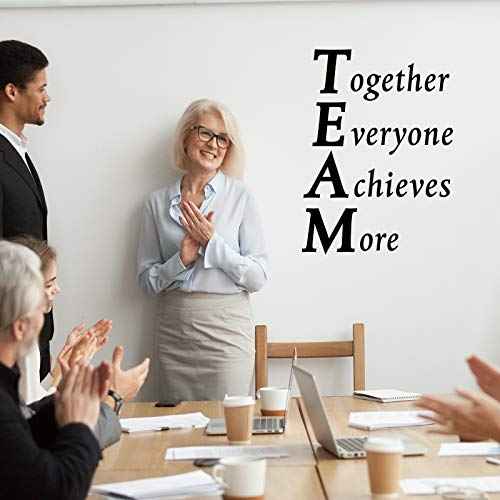 2 Sheets Motivational Wall Decals Vinyl Inspirational Quotes Stickers Together Everyone Achieves More Office Positive Sayings Wall Decals for Back to School Office Classroom Team Gym Bedroom Decor