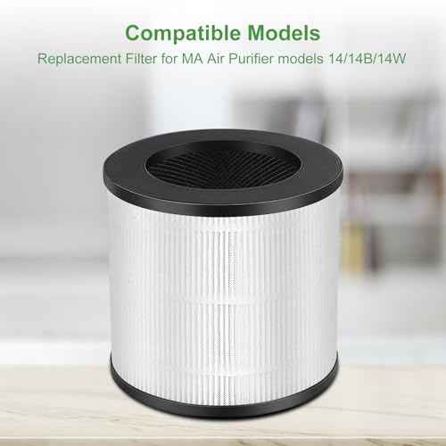 4 Pack Model 14 Replacement Filter for MA Air Puri-Fier Models 14/14B/14W, 3-in-1 Filter Contains Pre-Filter and Activated Carbon Filter¡£