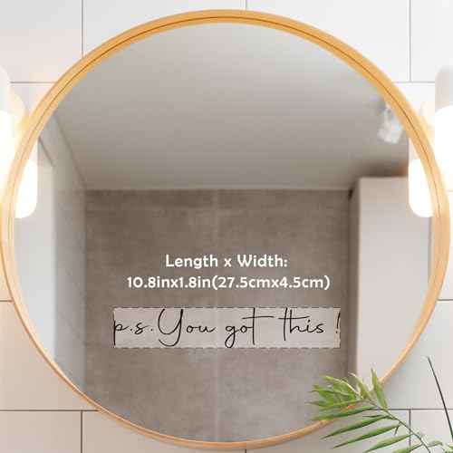 You Got This, Mirror Decal Vinyl Decal, Bedroom Wall Decals, Mirror Sticker for Girls, Positive Affirmation Sticker for Girls Room, Bathroom Shower Door Decals, 11x1.8 inch (Without Mirror)