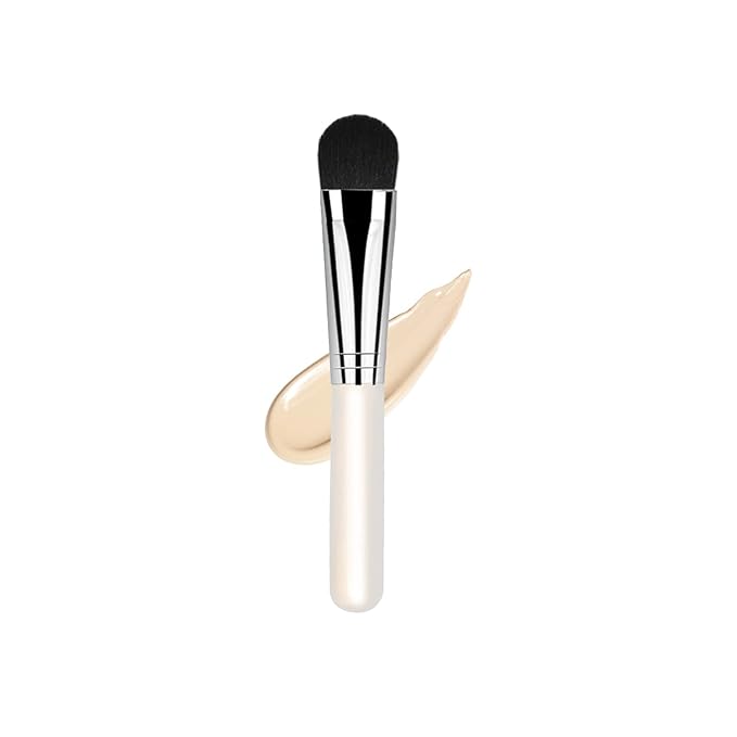 Facial Mask Application Brush, Black+White Soft Man-made Fiber Brush Head Cosmetic Tool for Body Lotion, Mud, Clay, Charcoal Mixed Mask
