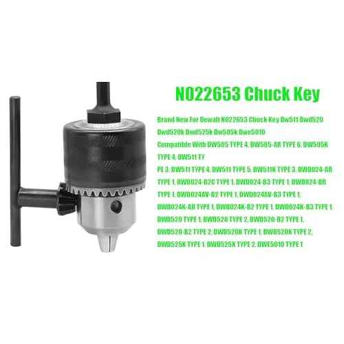 N022653 Hammer Drill Chuck Key Replacement for DEWALT DW511 DW505K DWE5010 DWD520 DWD520K DWD525K £¨2/Pack£©