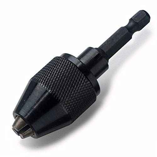 Yakamoz 1/4-Inch Hex Shank 0.6-6.5mm Keyless Drill Chuck Conversion Tool Quick Change Adapter Converter Chuck