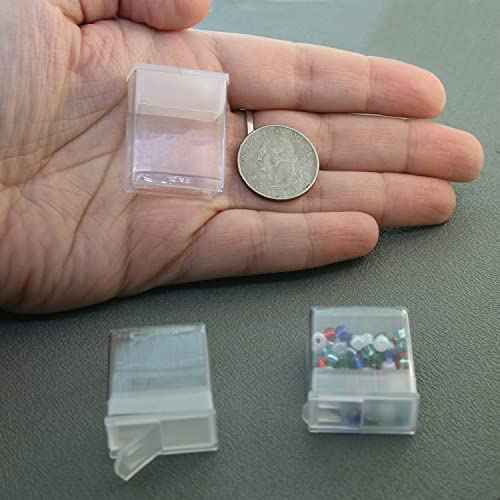 The Beadsmith Clear Plastic Boxes - Rectangle with a Flip Top Cap - 7/16¡± x 1¡± x 1-1/4¡± - Use for Beads, Bath Salts, Wedding & Party Favors, Home or Office Storage - Bag of 100