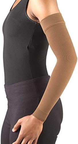 Truform Lymphedema Compression Arm Sleeve, 20-30 mmHg Post Mastectomy Support, Brown, Small