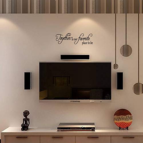 Together is Our Favorite Place to be - Carved Vinyl Separated Letters Family Quotes Home D?cor Wall Decal Living Room Lettering Mural