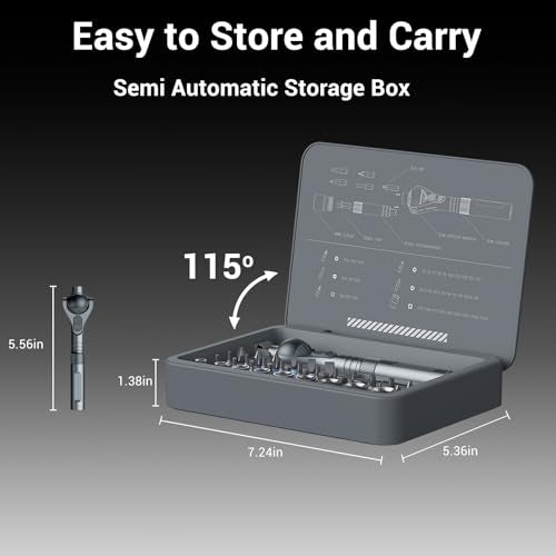 Upgraded Magnetic Screwdriver Set, 40 in 1 Ratchet Screwdriver Set with Detachable Ratchet Handle, 180¡Æ Ratchet Head Precision Repair Tool Kit for Electrical,Automotive,Bicycle,Furniture Model Repair