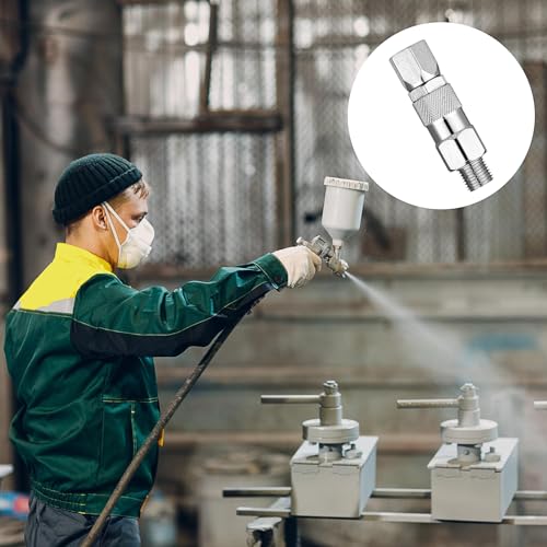 Airless Spray Swivel Connector Stainless Steel 1/4 Inch 360 Degrees Rotate High Pressure Spray Hose Swivel Connector Tips Accessories for Graco Paint Sprayer Hose